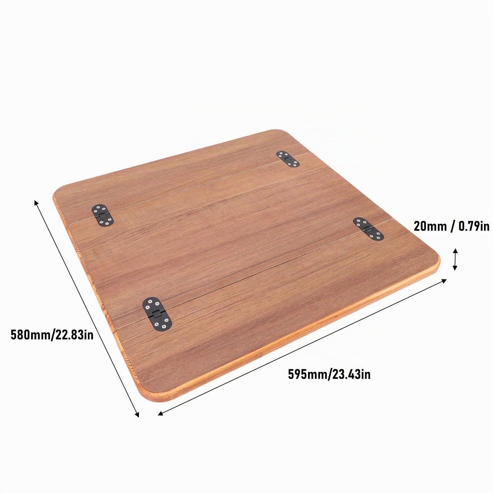 Haofy Plateau de Table Pliant Bois Massif 20mm pour Bateau | 20mm bois massif surface lavable anti-humidité pliage compact pour camping-car yacht ponton repas travail