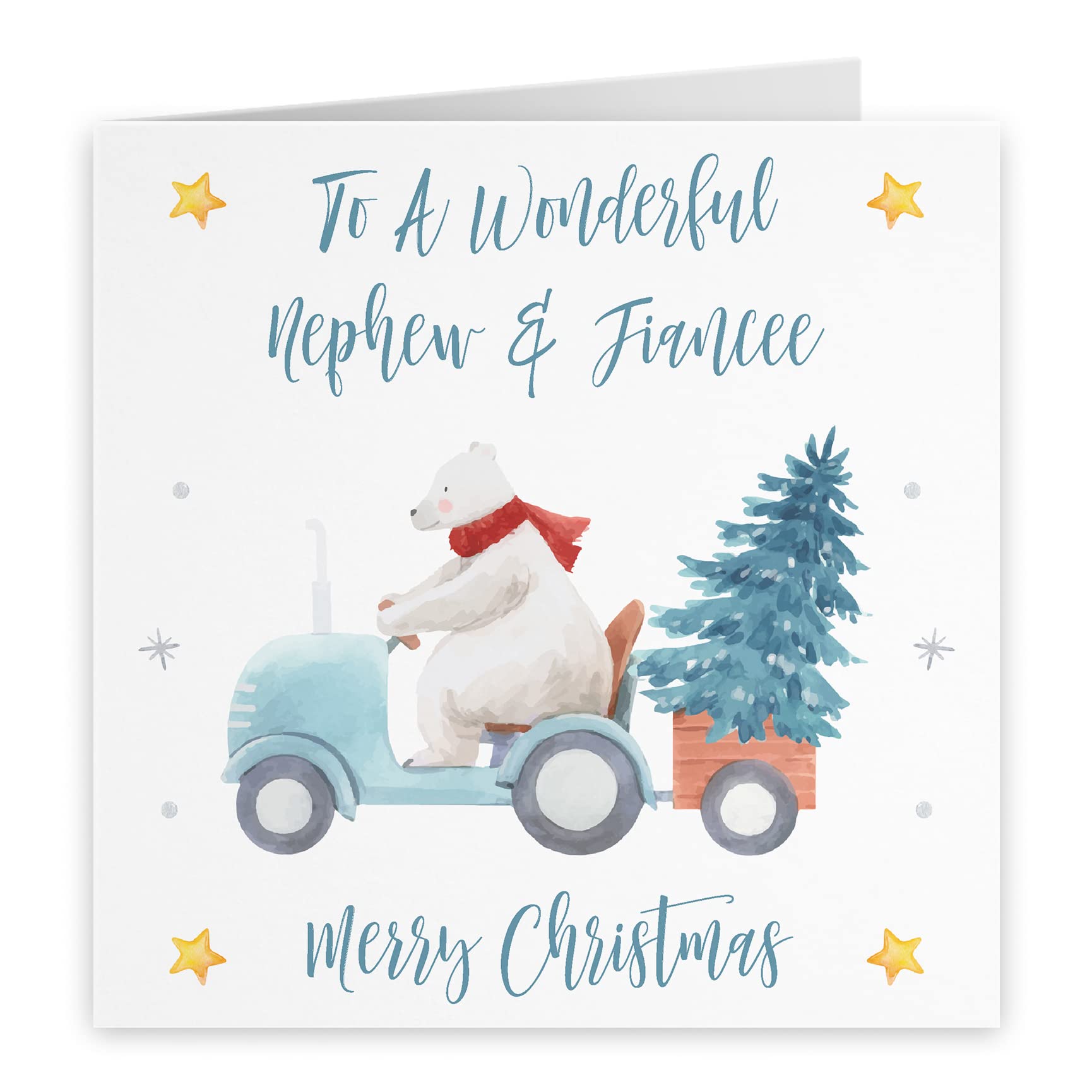 Hunts England - Nephew And Fiancee Christmas Card - To A Wonderful Nephew & Fiancee - Merry Christmas - Polar Bear Collection - Image 2