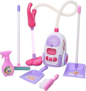 Children's Vacuum Cleaner in Cardboard Box for Girls with Light and Sound Effects