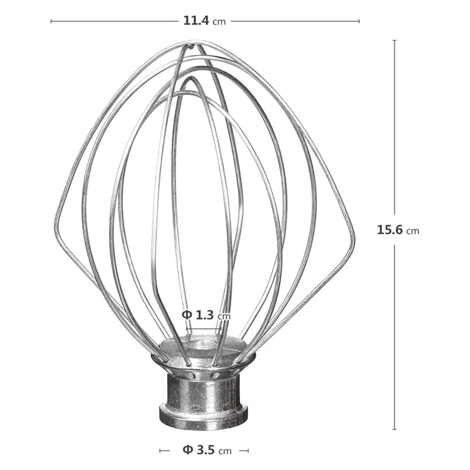 Fouet En Acier Inoxydable, Mélangeur, Farine, Gâteau, Nourriture, Ballon, Fouet, 4,5 Litres, Convient Aux Mélangeurs, Œufs, Crème, Ustensiles De Cuisine