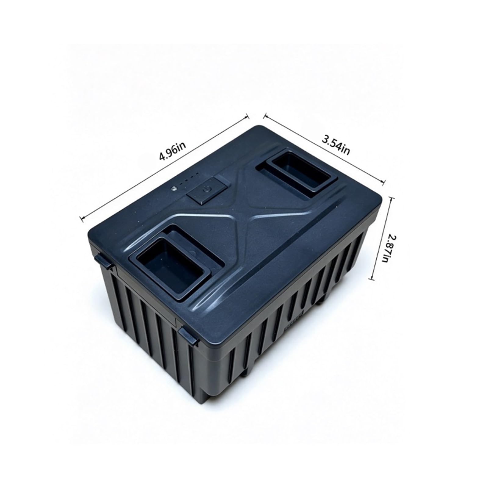 Akumulator do lodówki samochodowej 15600mAh, kompatybilny z Alpicool CFJ/TWW/CFIM/CFG/CFW, 12/24V DC i 120-240V AC, zamrażarka, lodówka, do samochodu, kampera, kempingu i użytku domowego(15600mAh Blac