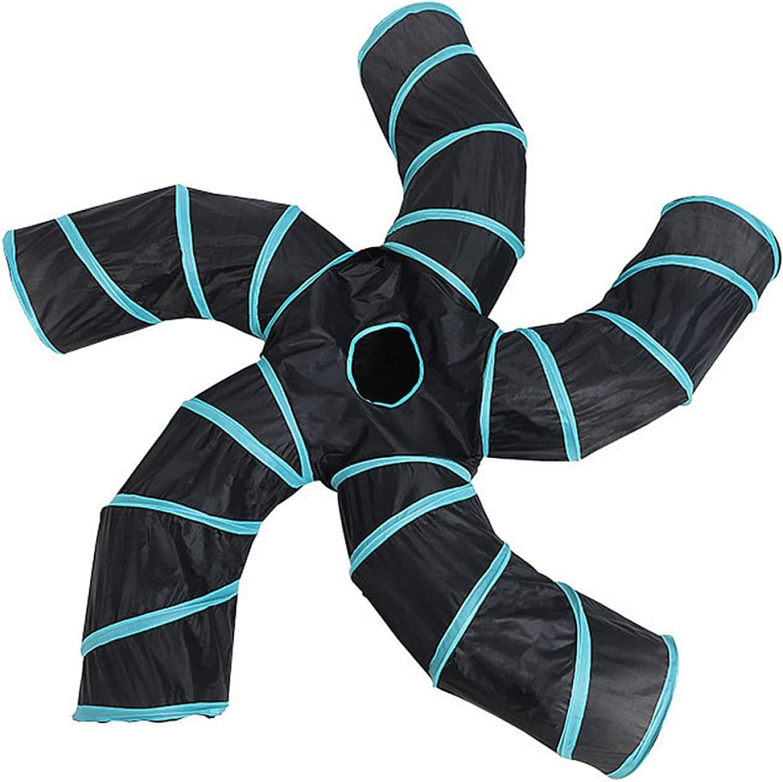 Foldable Cat Tunnel 5 Ways Cat Interactive Toys s Shape Tunnel for Pet Play