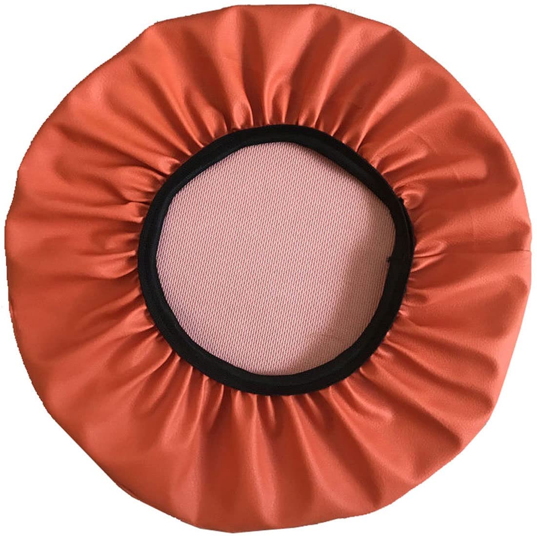 ZZDZW PU Leather Waterproof Round Bar Stool Covers - Soft Bar Chair Covers Elastic Stool Cushion Slipcover For 14-17" Wheels Chair Footstool Protect Stool Seat Cover (Color : Orange, Size : 38cm)