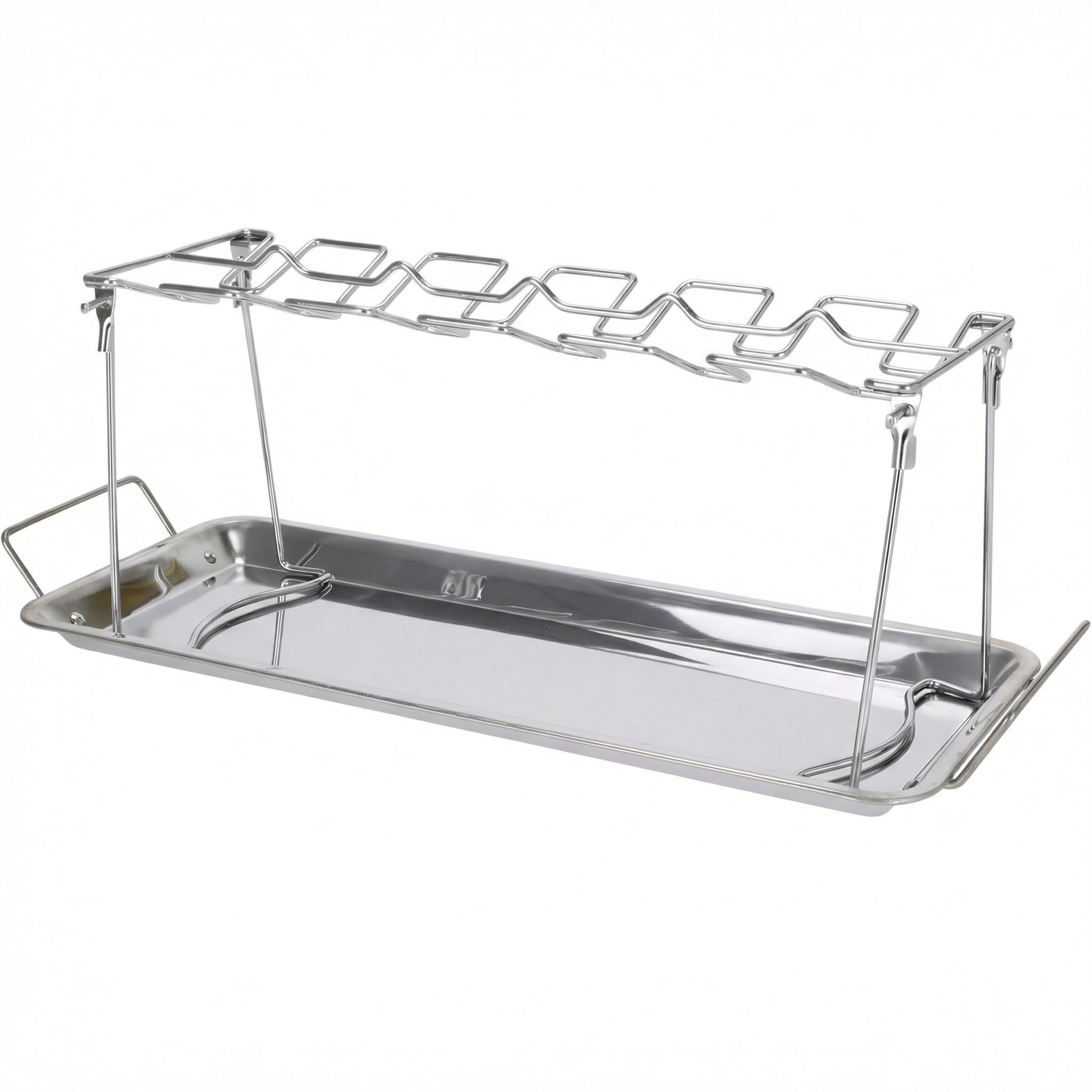 Support d'ailes de poulet en acier inoxydable pliable pour cuisson homogène