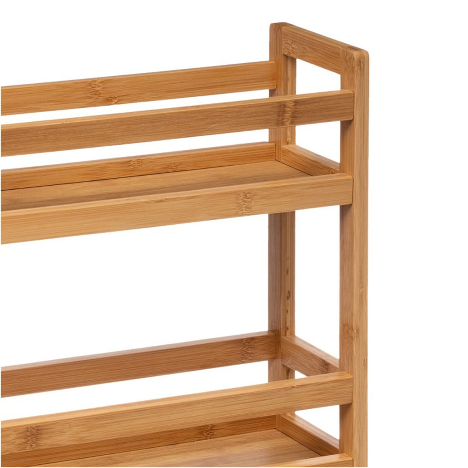 TIENDA EURASIA - Mueble Auxiliar con Ruedas, Estanteria de 3 Alturas, Mueble Auxiliar Baño, Estanteria Cocina Madera 36 x 15 x 74 cm con Ruedas, Carros de Almacenamiento