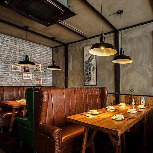 Miniatura 4 de Genérico Araña moderna, Loft Retro Pendant Light - Macaron Color Industrial Chandeliers Coffee Shop Clothing Store Hanging Lamp lamp(Black,46 * 28cm)