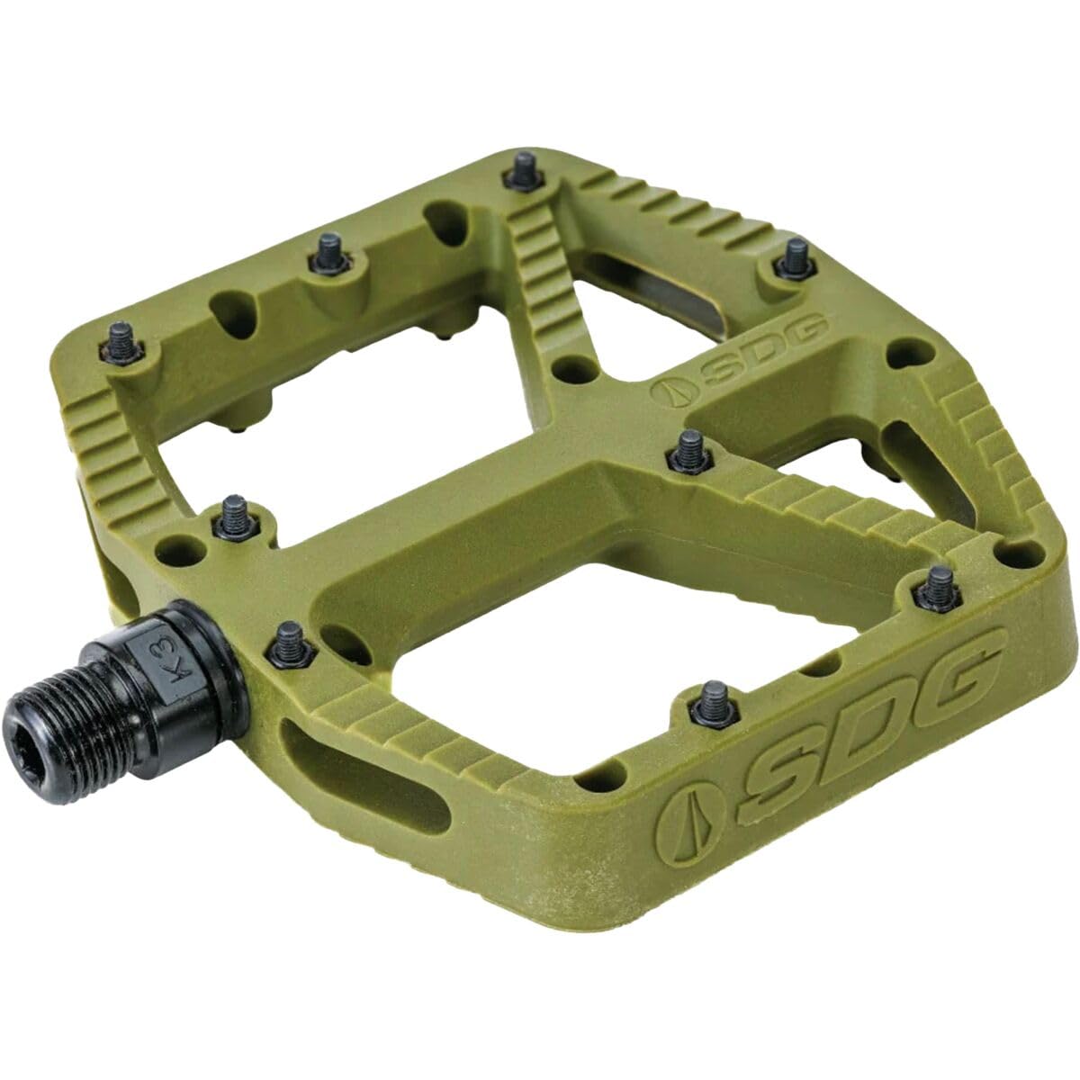 Sdg Components Comp Pedals Olive Green, One Size | SDG Comp Platform Pedals