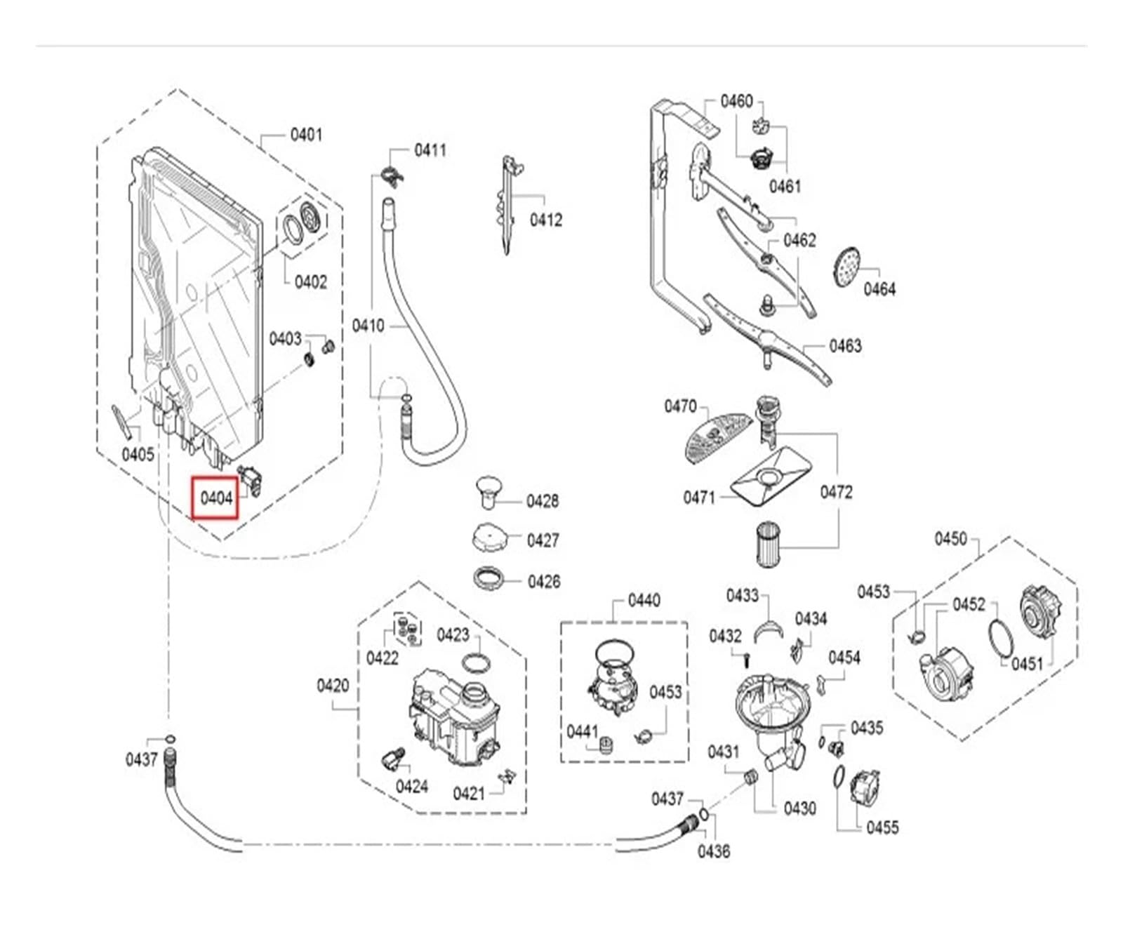 Válvula De Drenaje For Lavavajillas, Compatible Con Bosch SJ236I01, Pieza De Repuesto For Lavavajillas