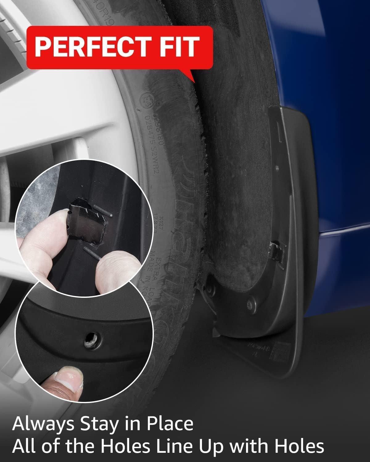 4Pcs Car Mud Flaps for BMW X2 F39 2018-2022, Splash Guards Fender Auto Wheel Mudguards External Protects Accessories