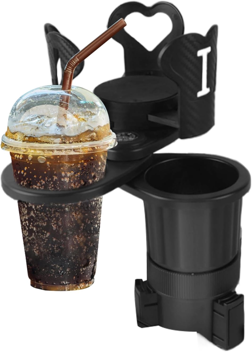 Portabicchieri per auto, adattatore per portabicchieri, accessorio per auto, rotazione a 360 gradi, organizer per bottiglie d’acqua, grande per bicchieri, tazze da viaggio