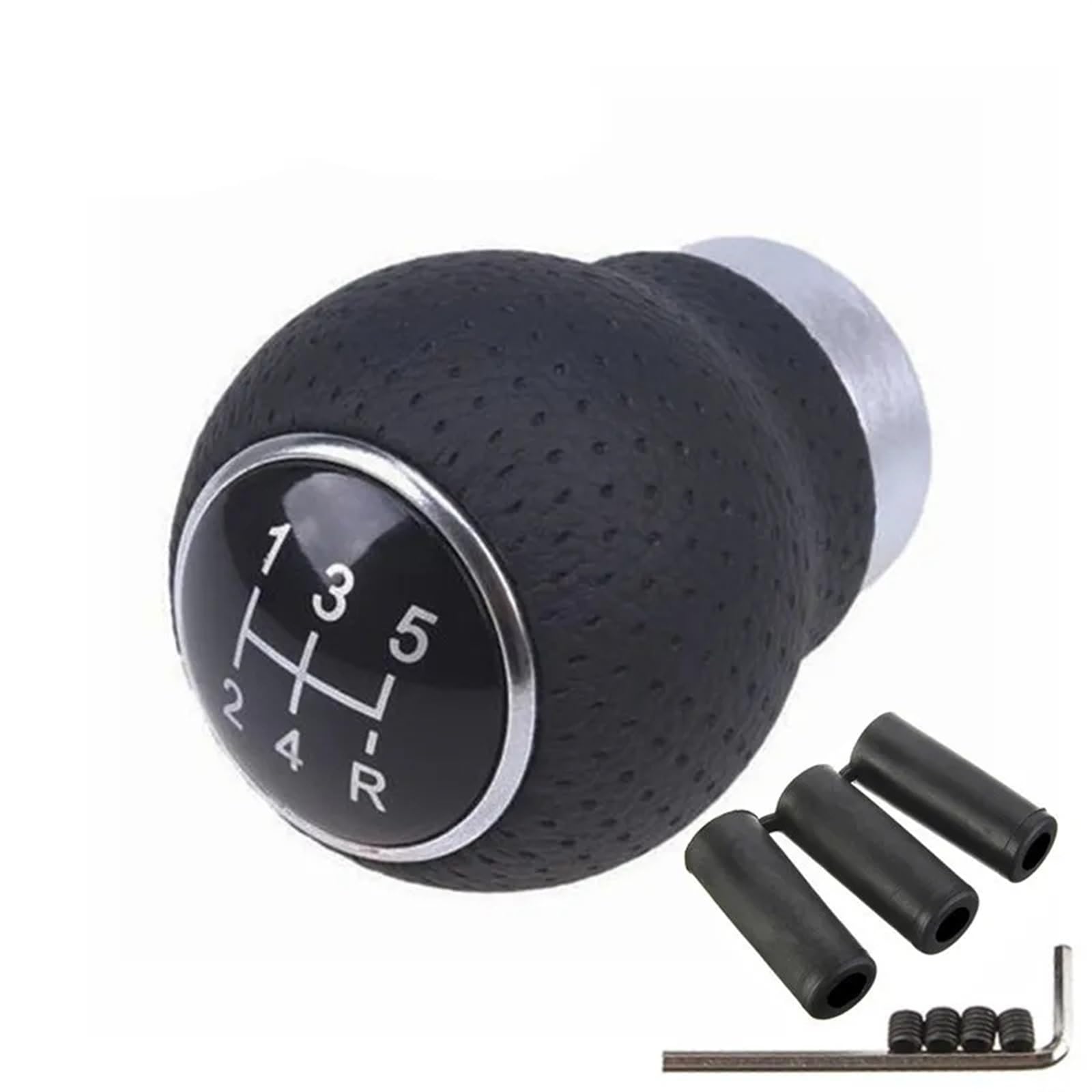 Tkxvcejv One Color Car Gear Shift Stick Knob 5Speed Universal Mt Leather Gear Shift Knob Shifter Stick Lever Headball Pen Gearshift(13524R)