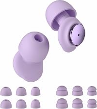Protetor Auricular - Confortável e Reutilizável para Dormir - Roxo