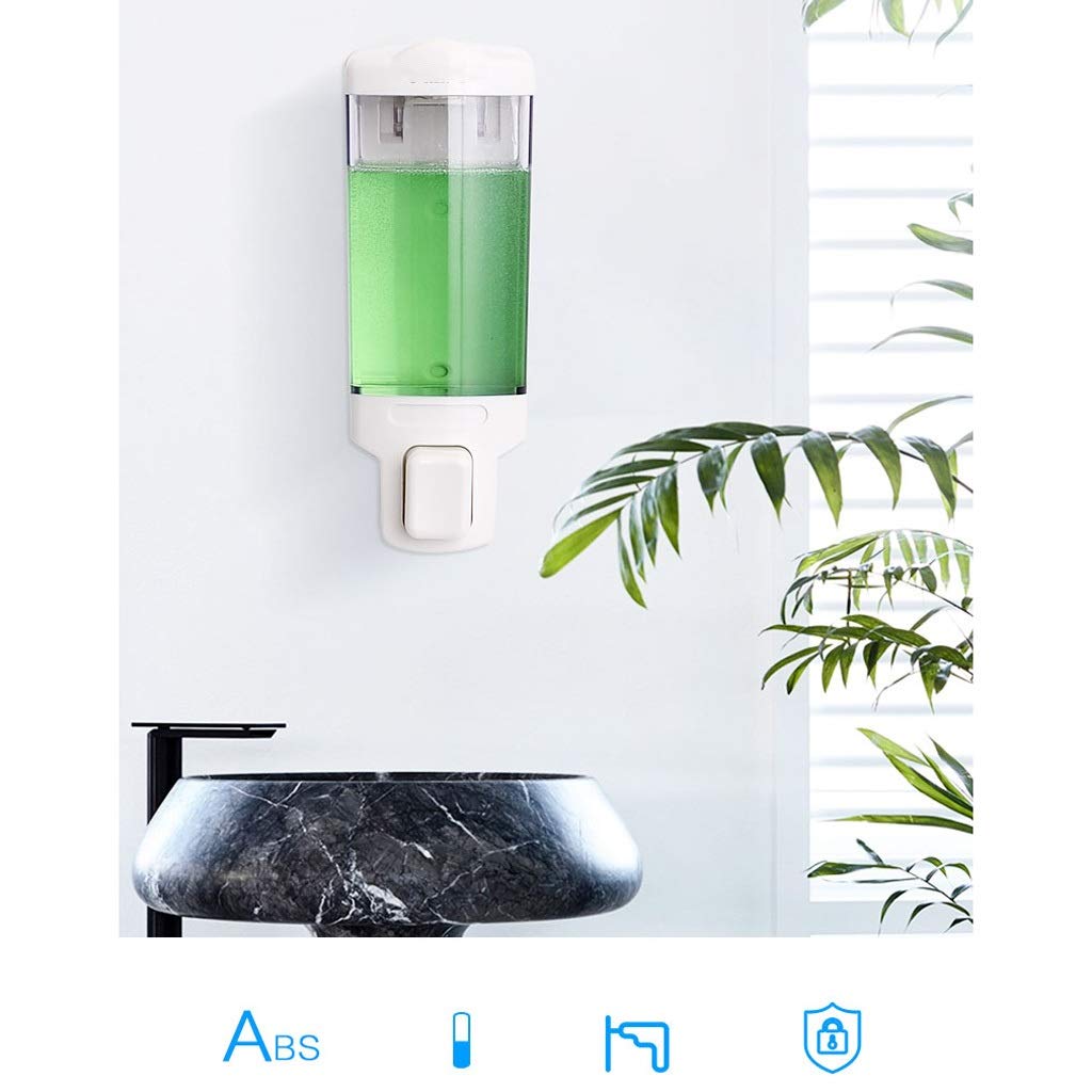 Servizi igienici Shampoo Box a parete Manuale di dispenser sapone da bagno a mano 'erogatore del Bottiglia(C)