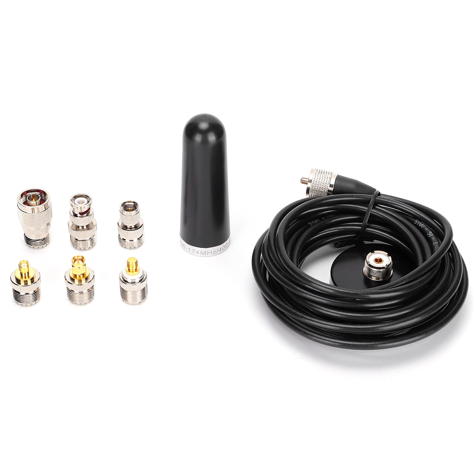 Mini Antena de Coche de Doble Banda con Excelente Recepción para Radios y Incluye Alimentador de 5 M