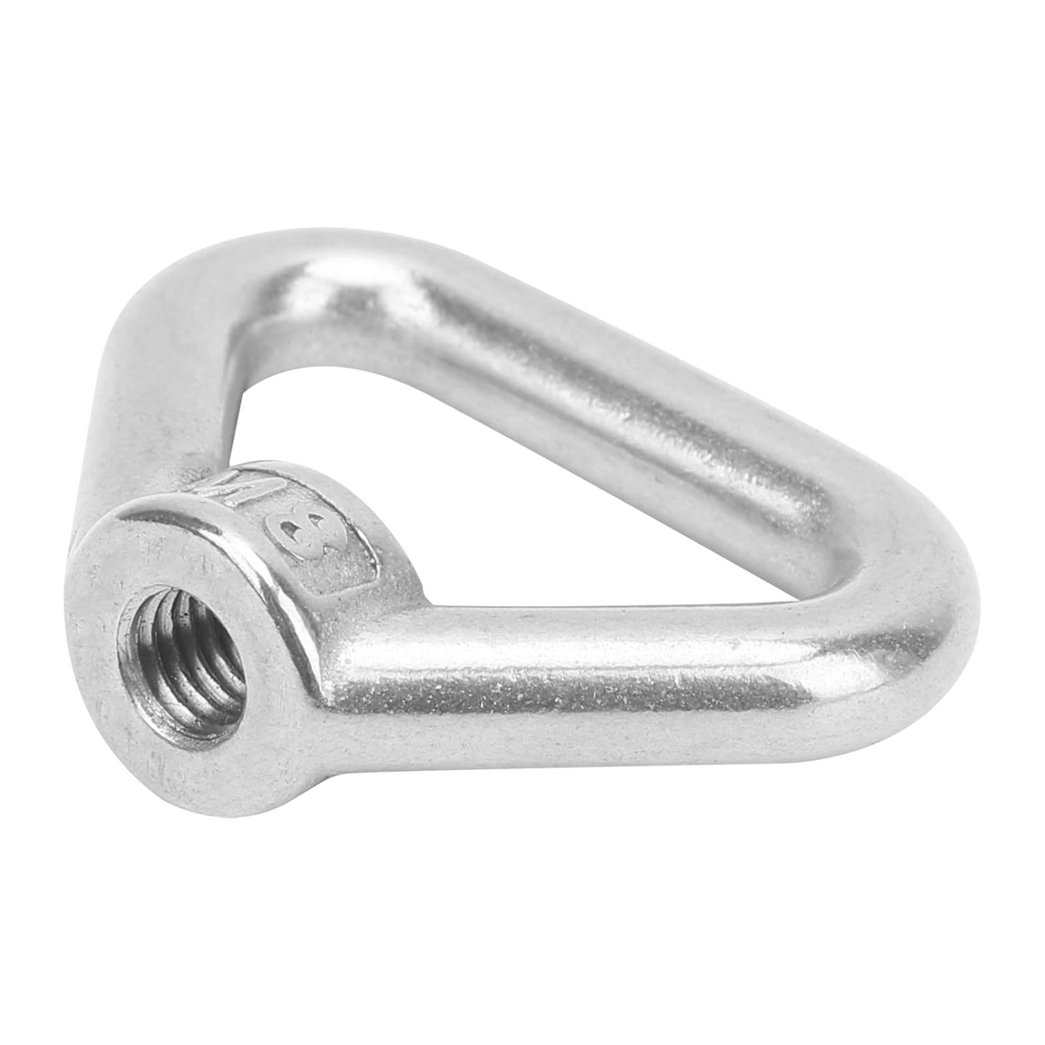 10pcs Lifting Eye Nut, M8 Lifting Eye Threaded Nut 304 Stainless Steel Triangle Ring Fastener Silver