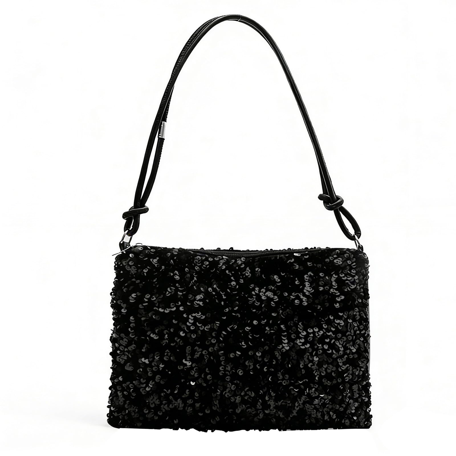 Sequin Clutch Bag, Women's Clutches Sparkly Evening Handbag Y2K Shoulder Bag Bling Underarm Bag Clutch Purse with Zipper for Wedding Party Bridal Night Bag