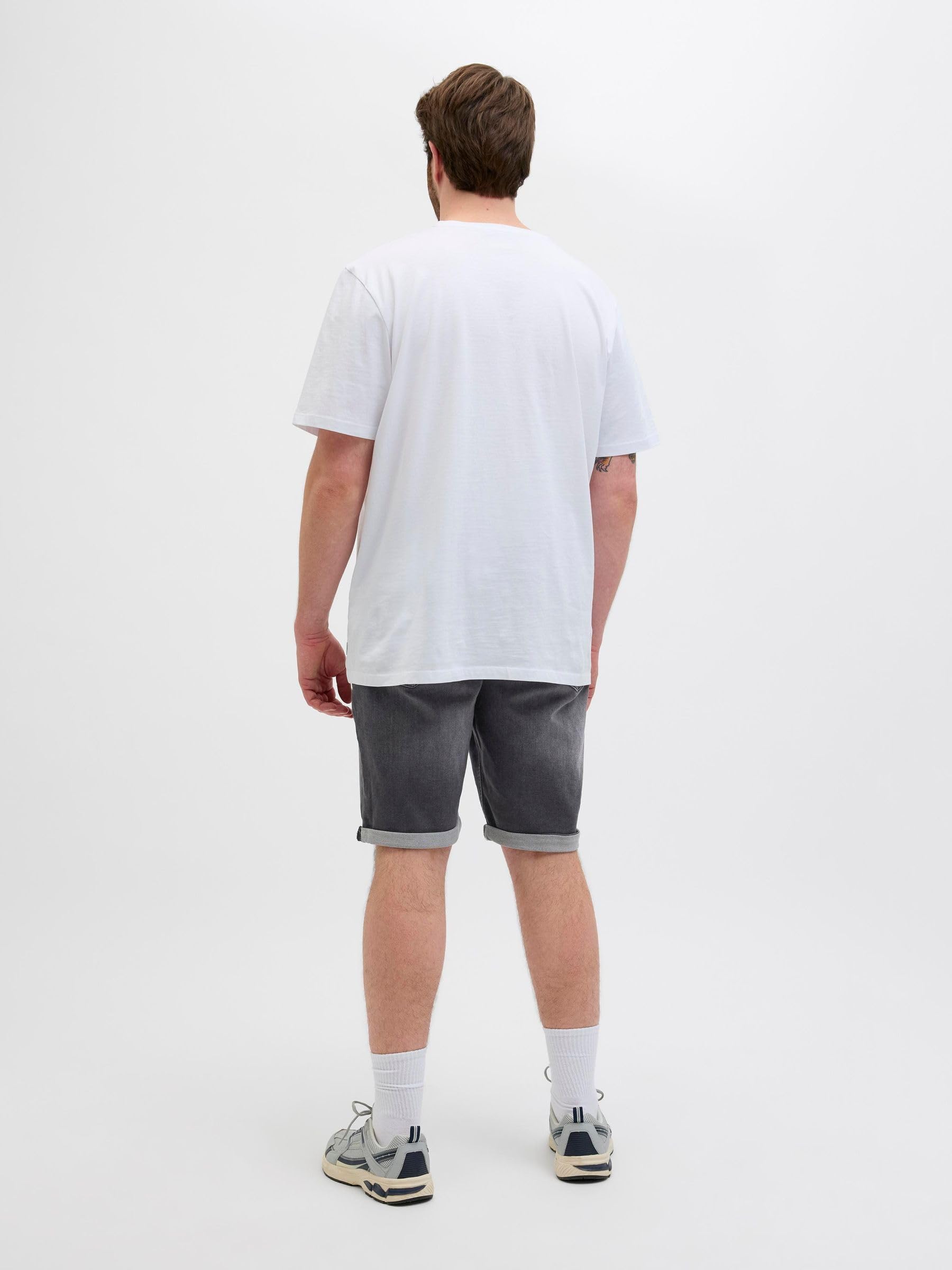 JACK&JONES PLUS Jjirick Jjicon I.k. Spodenki Sq 062 Sn Pls - Szorty jeansowe Mężczyźni