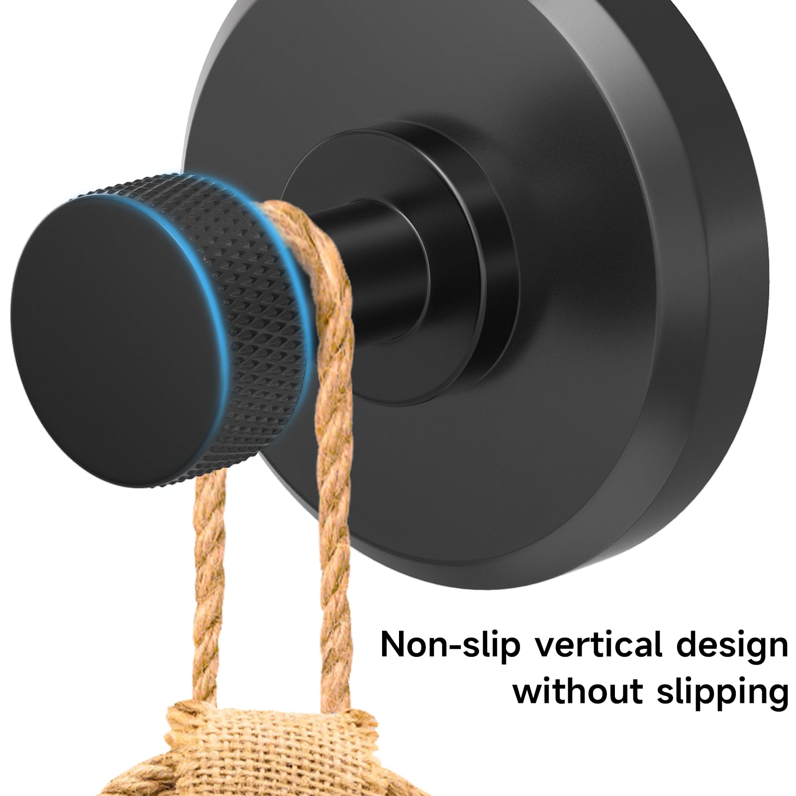 Heavy Duty Suction Cup Hooks For Shower – 2 Pack No-Drill Bathroom & Kitchen Hooks For Towels, Robes On Tile & Glass, Strong Hold, Black