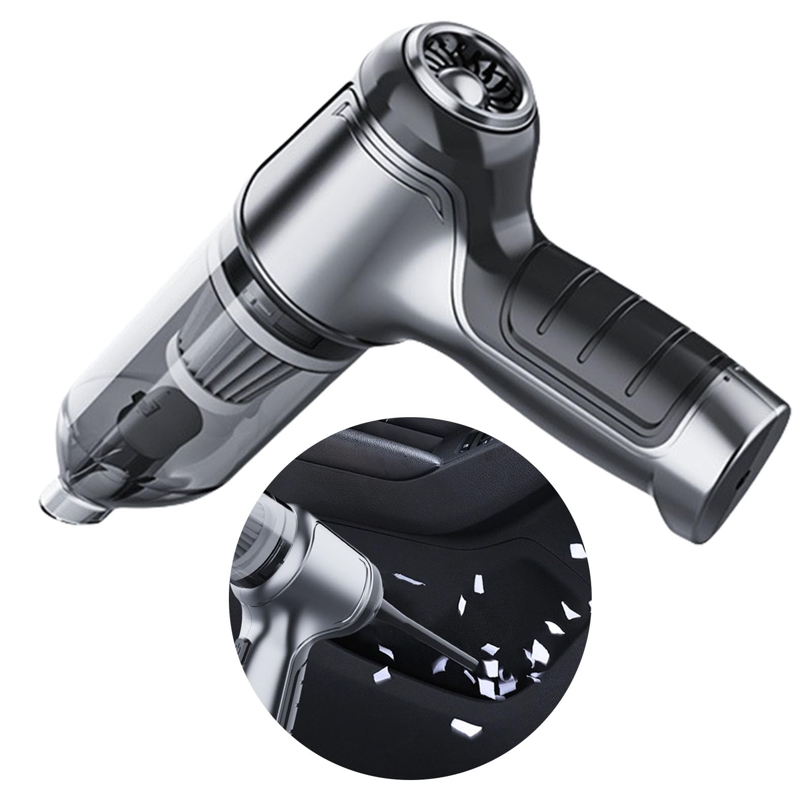 ETAWDE Handheld Vacuum USB Rechargeable Car Carpet Light Weight Portable Trash Garbage Remover Cleans Car Dry Wet Use