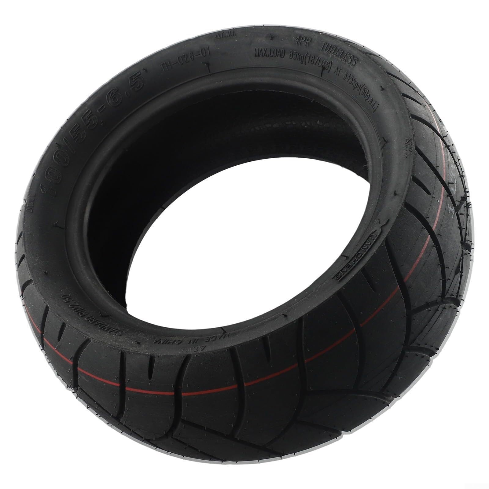 100/55-6,5 Gummirad, 90/65-6,5 Ersatz, 11 Zoll Scooter Zubehör Tubeless Reifen, for Elektro-Scooter