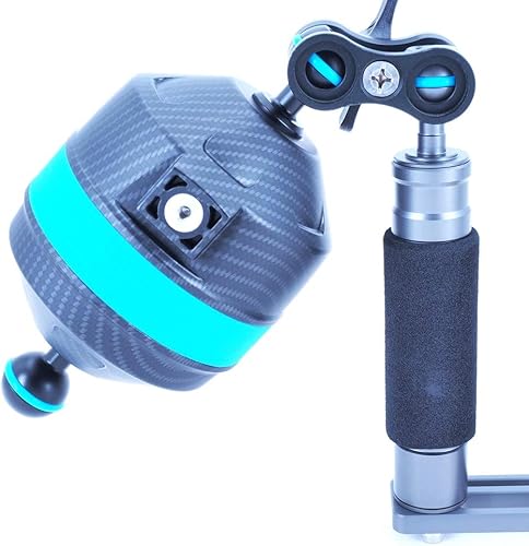 Vista 17 de Brazo flotante de flotabilidad, soporte de buceo DIVTEK con soporte de bayoneta Nauticam, ligero mejorado para cámara subacuática, bandeja de cámara