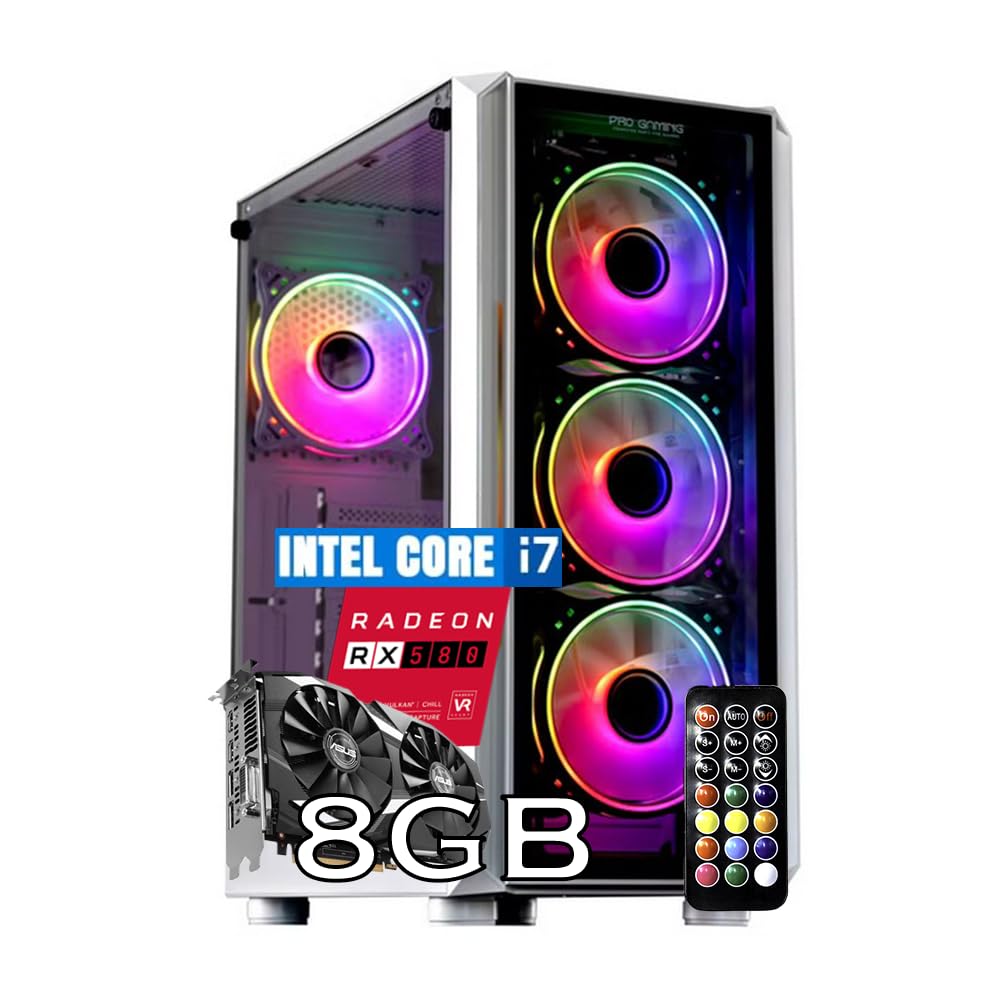 PC Gaming Fisso NUOVO pronto all'uso • Cpu intel core i7-8700 • 32GB RAM DDR4 • 1TB SSD • Scheda grafica dedicata RX 580 8GB • Windows 11 Pro • Office 365 • Ideale per gaming • Garanzia 2 anni