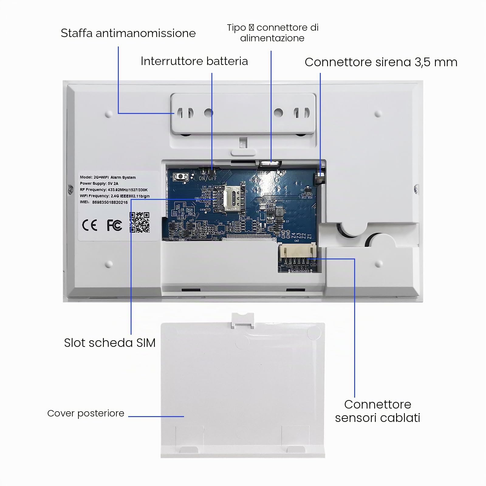 XNY Schermo Tattile Completo Allarme Casa Senza Fili 4G, Allarme Casa WiFi con Sirena, Antifurto Casa Wireless con Avviso APP, 21 Pezzi: Sensore di movimento, Sensore per Porte e Finestre, Telecomando