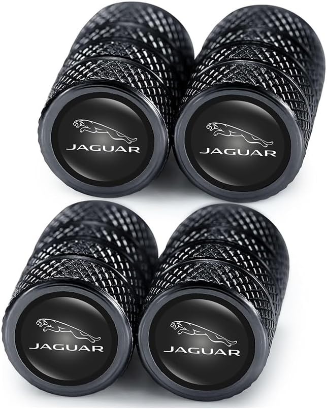 4Pcs Car Tyre Valve Cap for Jaguar XE XEL XF XFL XJ F-PACE F-Type Dust-Proof Caps Car Valvecaps Waterproof Car Tire Protection Emblem Interior Accessories
