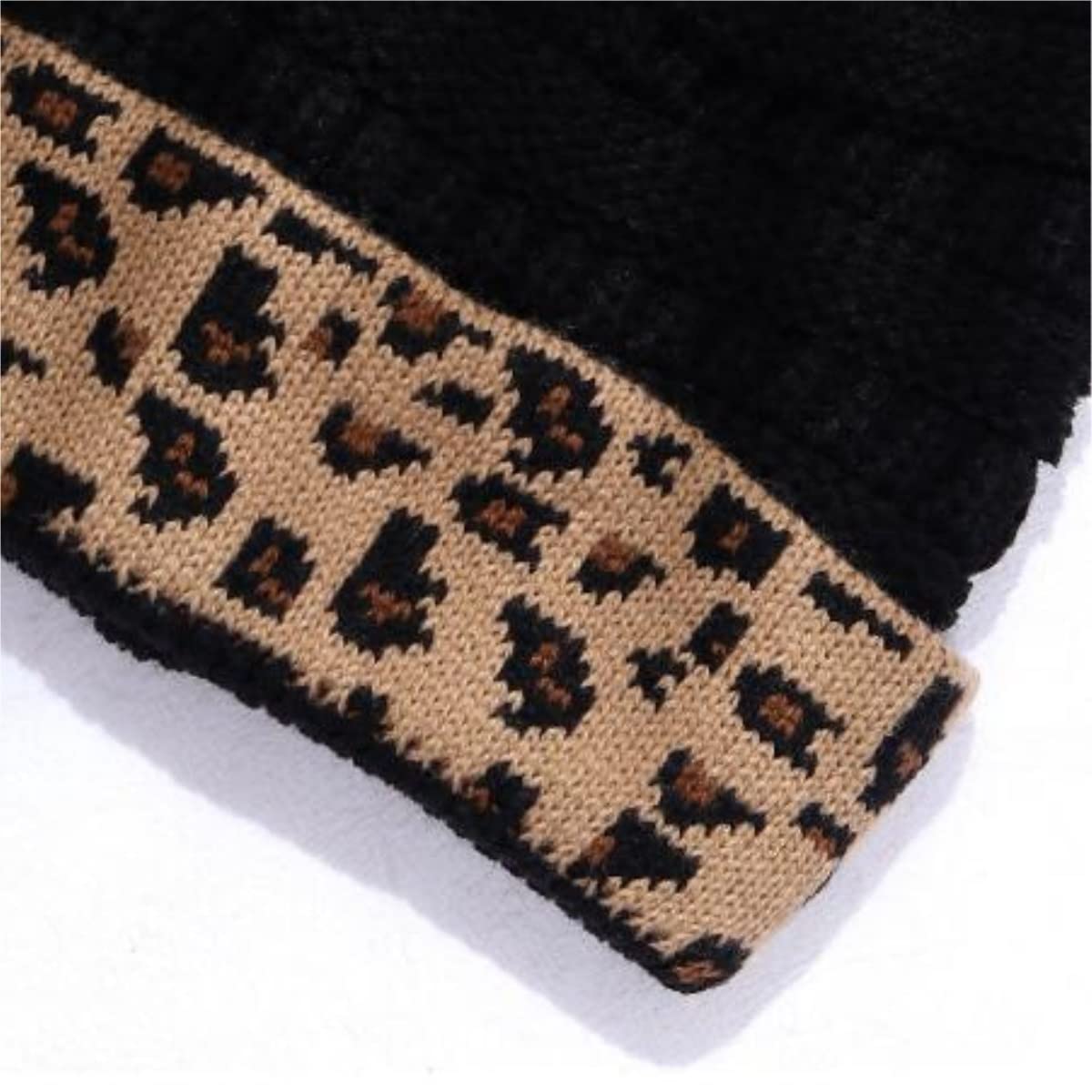 Czapka Ciepłe Czapki Zimowe Czapki Zimowe Dla Kobiet Czapka Beanie Z Dzianiny Leopard Ciepłe Miękkie Czapki Narciarskie Czapki Zimowe