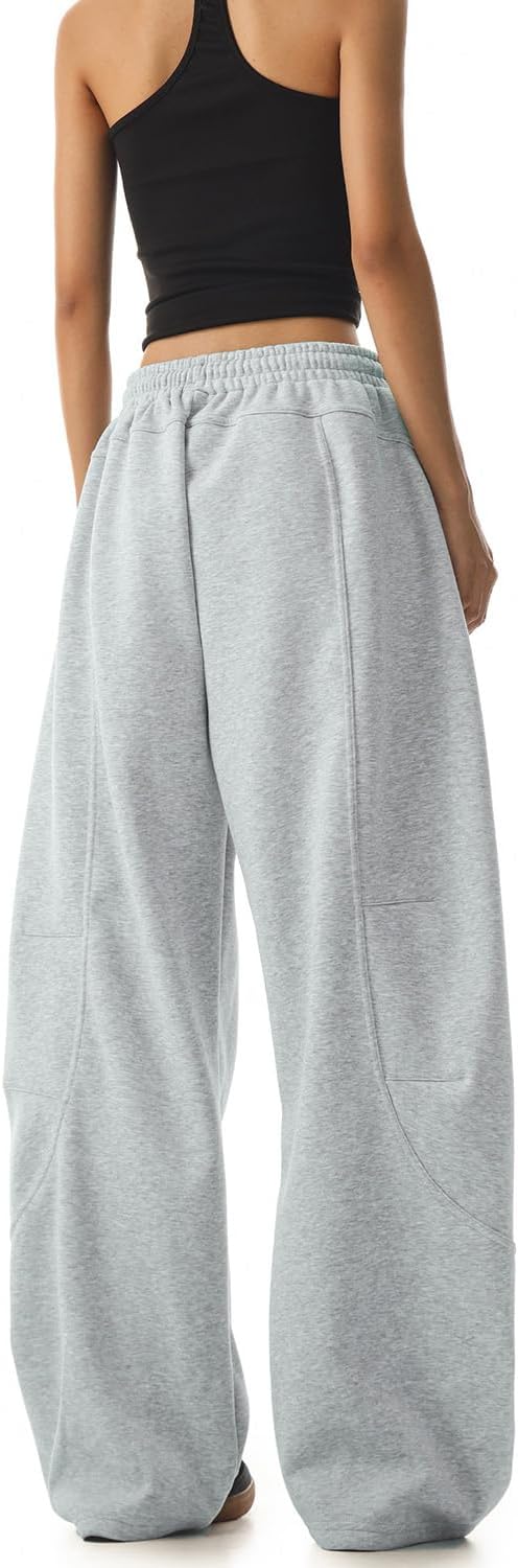 Skateboard Frog Women Baggy Wide Leg Sweatpants y2k Drawstring Streetwear