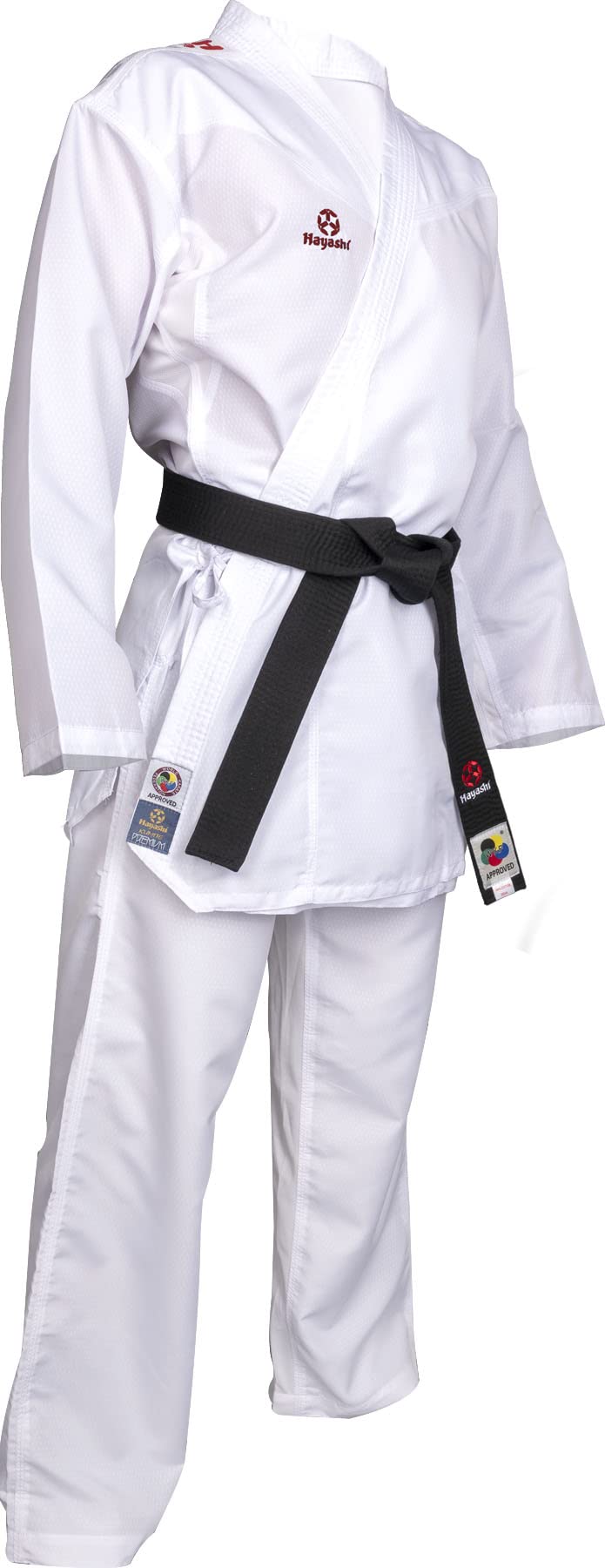 Hayashi Karate-Gi Premium Kumite – Ultraleichter Karateanzug Damen & Herren – WKF Approved Kumite Gi – Funktionale 100% Polyester-Faser – Weißer Karategi für Wettkampf & Training