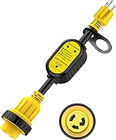 Vista 13 de EyGde Adaptador de 50 amperios a 15 amperios 110 RV – Adaptador de corriente patentado 4200J con protector de sobretensiones – Analizador