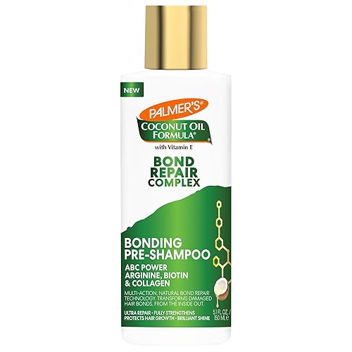 Palmer's Amino Bonding Complex Hair Oil, Pre Shampoo Treatment, 5.1 fl. oz, Coconut Oil & Vitamin E Infused, Strengthens and Protects Hair Growth, Preps for Shampooing, Adds Shine, Sulfate-Free