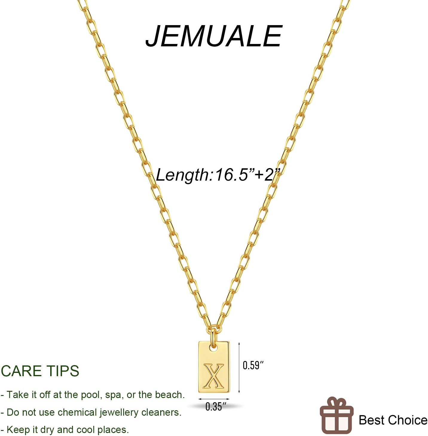 Gold Initial Necklaces for Women 14K Gold Plated Letter Necklace Dainty Personalized Initial Tag Pendant Necklace Trendy Jewelry Z - Image 6