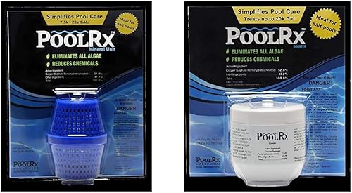 Pool RX 101001 6 meses Algicida Blue Treats 7.5k-20k galones 102001 6 meses Reemplazo de algicida para piscina