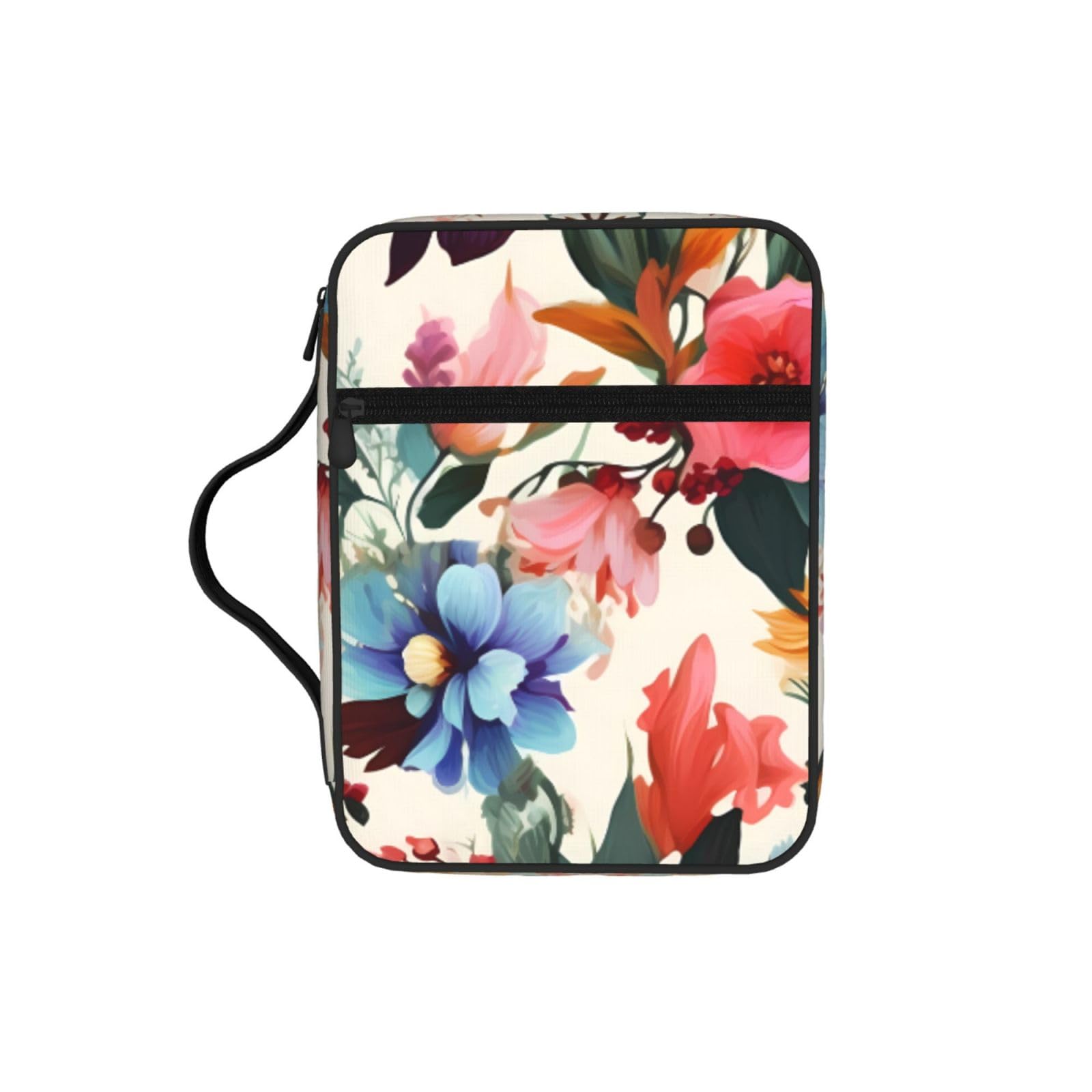 Floral Bible Cover Case Waterproof Bible Bag With Handle Organizer Storage Book Cover For Bible Study
