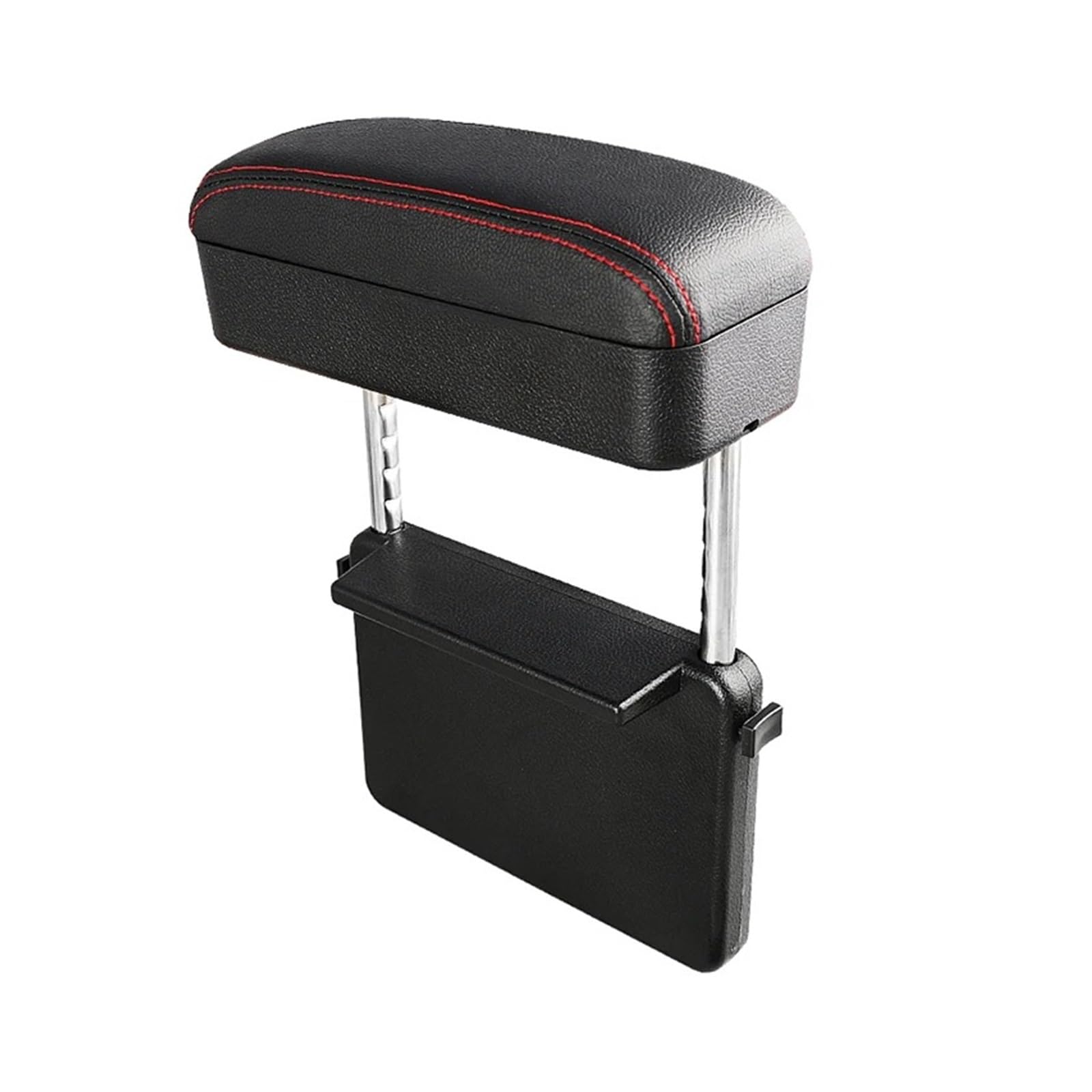 CGBWMB Arm Rest for Car Car SUV Truck Armrest Box Adjustable Elbow Support Seat Gap Organizer Cushion Armrest Box(Black-Red Line)