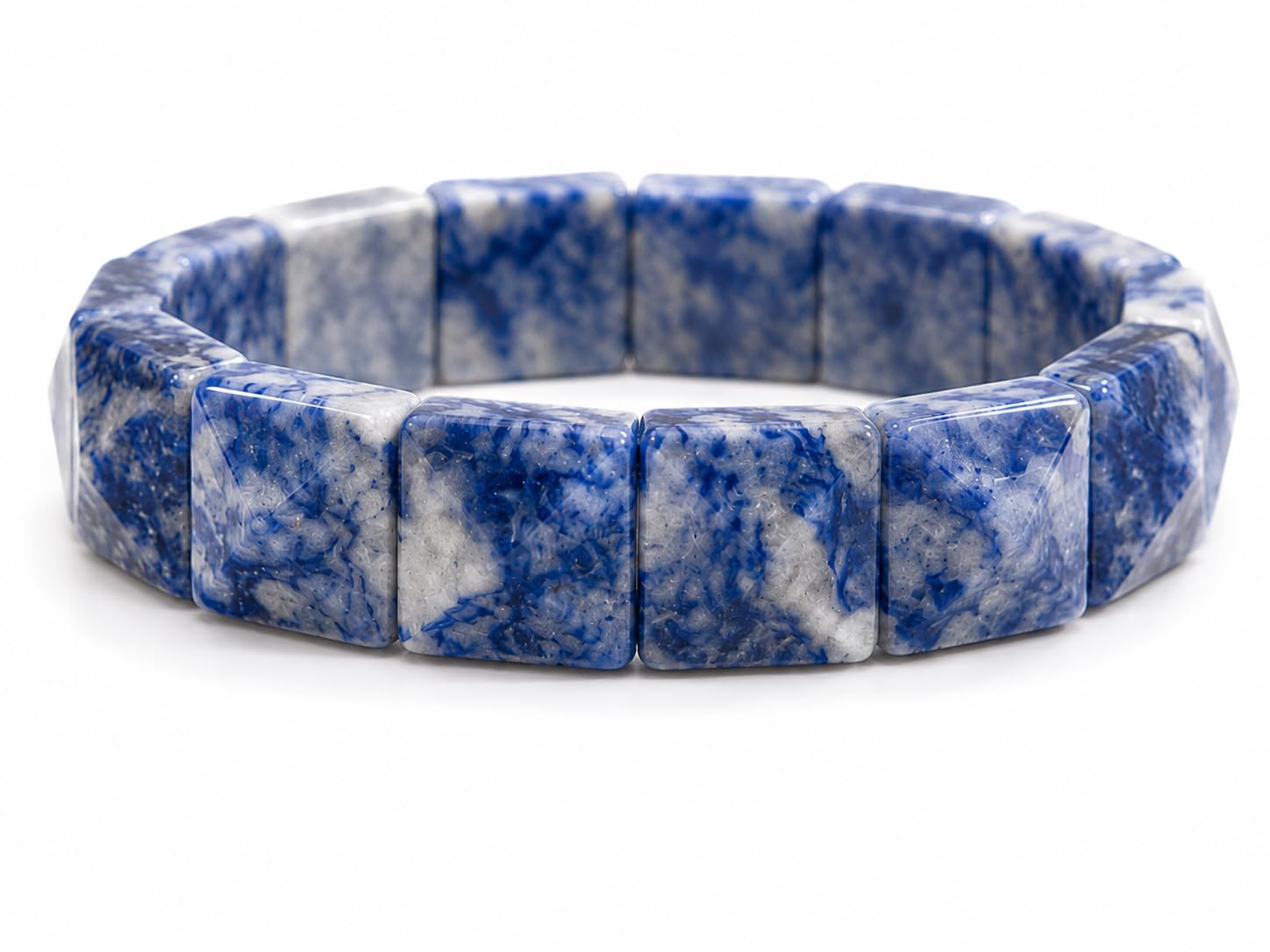 Strand Blue Stone Bracelet for Men and Women, Contemporary, One Size, 10 Grams, 10 Centimeters-image-47