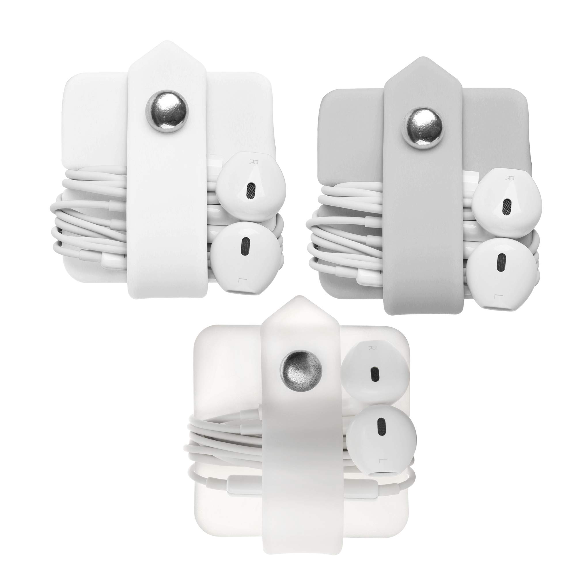 Organizador de Auriculares de Silicona, enrollador de Auriculares, Organizador de Cable de Auriculares, enrollador de Cable