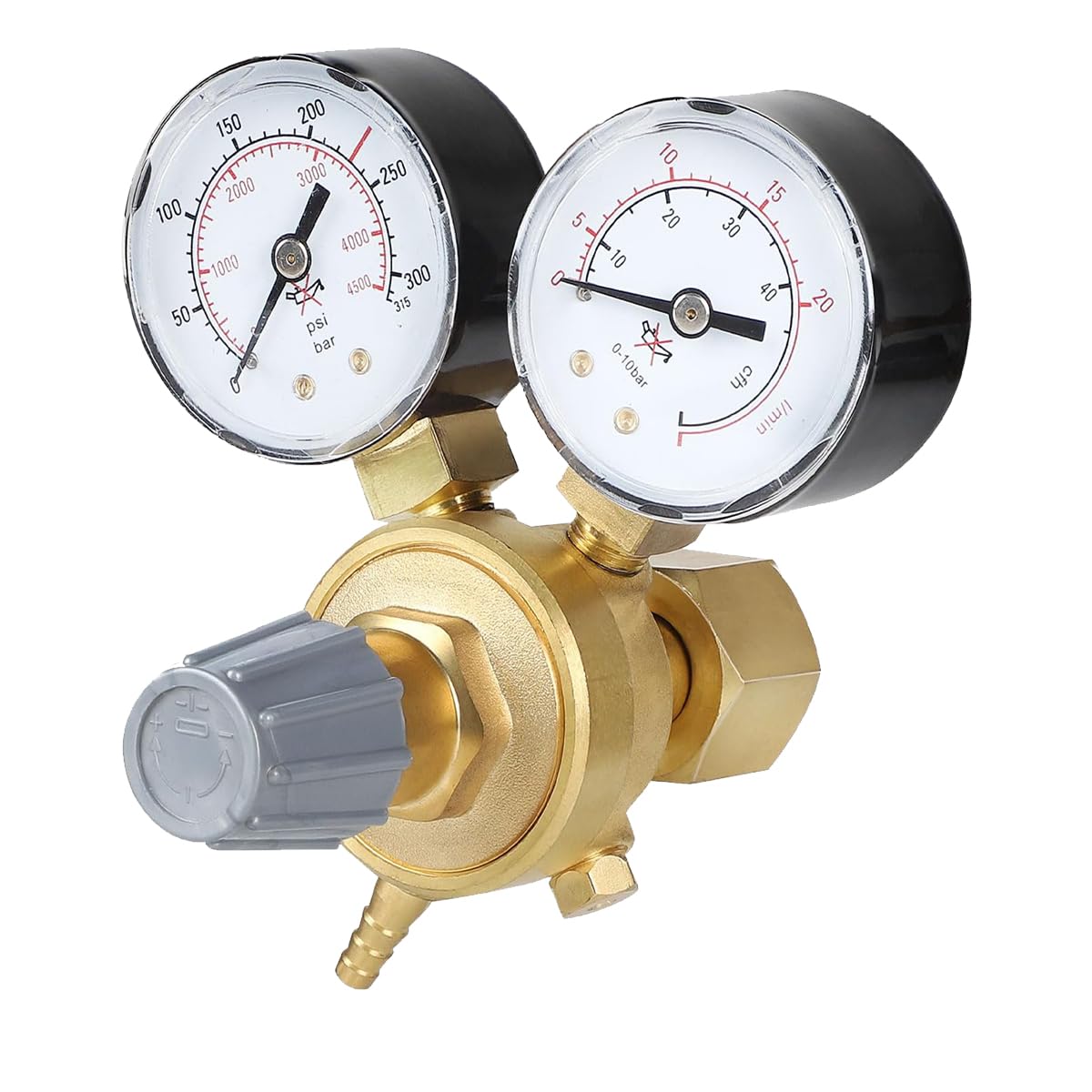 Całkowicie miedziany włoski styl mini regulator CO2 argonu W21.8 gwint jednostopniowy, dodatni wskaźnik ciśnienia