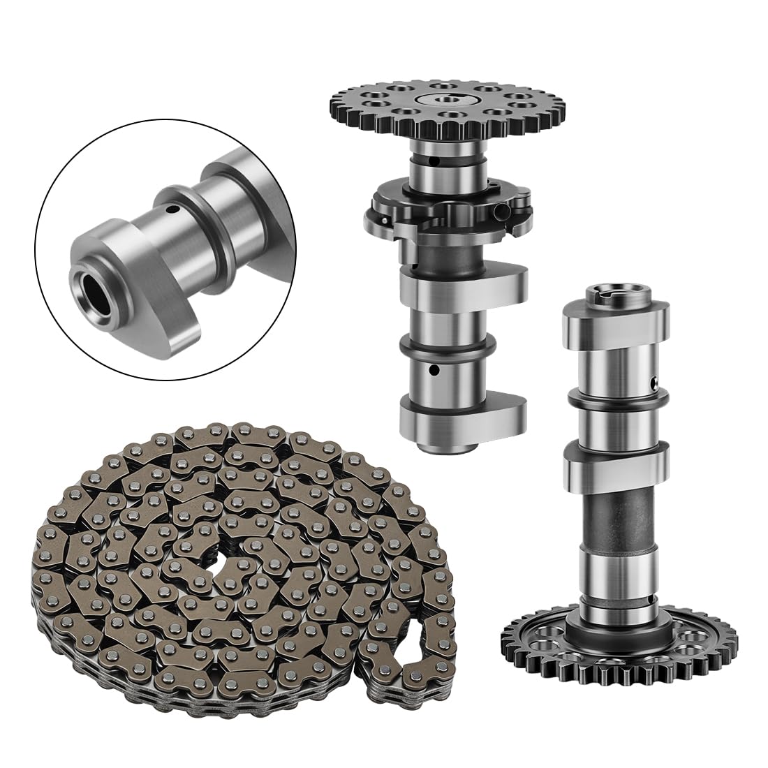 Árbol de Levas de Admisión y Escape con Cadena de Distribución para Suzuki QuadSport 400 Z LT-Z400 2003-2014, para Ka-wasaki KFX 400 2003-2006 12710-33H00 12720-33H00 12760-29F01