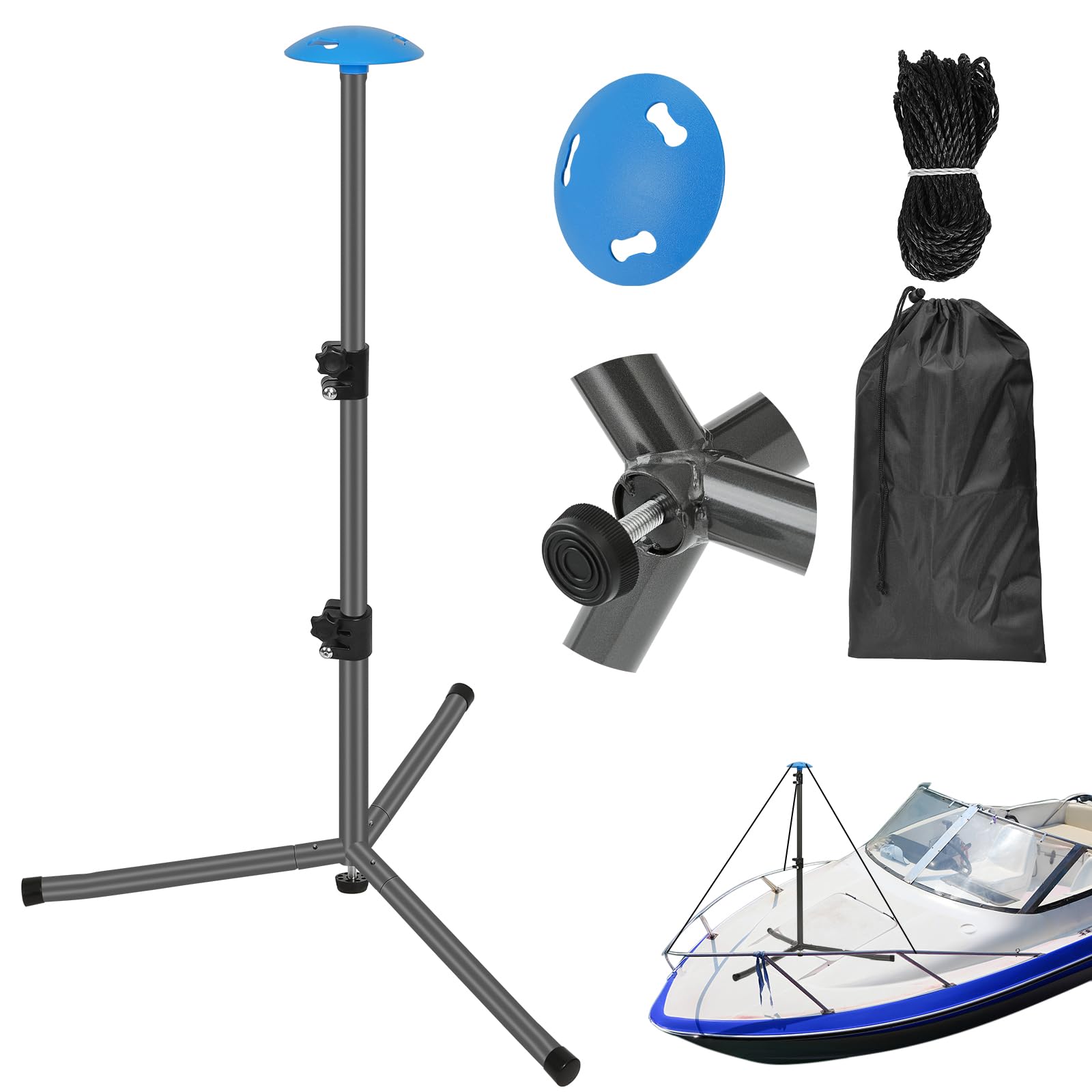 Nukugula Windproof Boat Cover Support Pole System