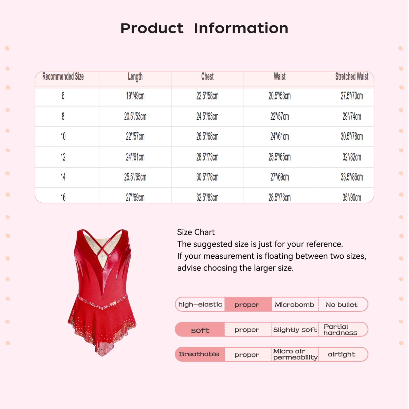 TiaoBug Body da Danza Classica Bambina Abito da Pattinaggio Artistico Senza Maniche Balletto Leotards Body Ginnastica Artistica Costume da Ballo Lirico Contemporaneo