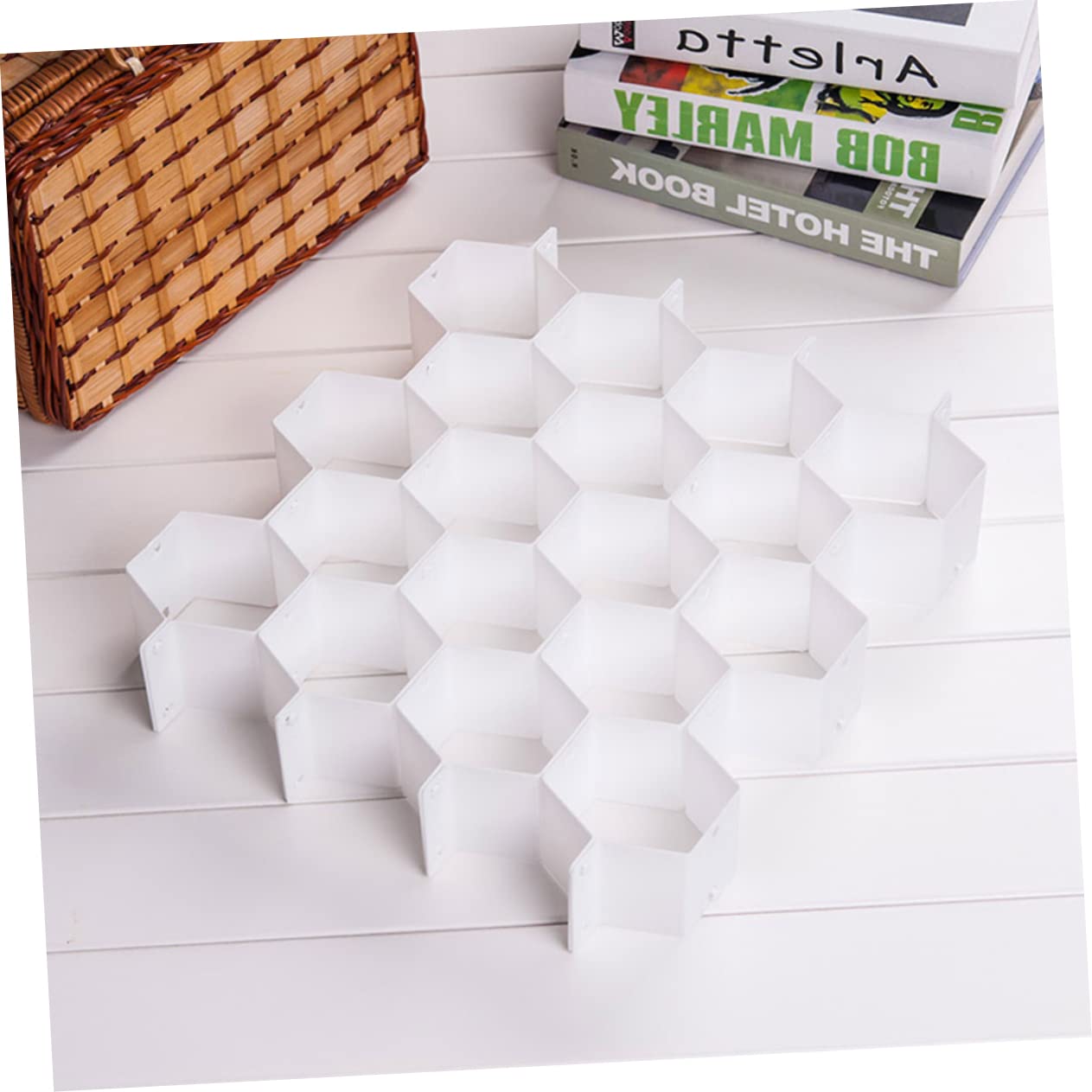 MAGICLULU 2sets Separatore in Plastica Design Nido d Ape Divisore Combinazione Libera per Trucco Calzini Intimo Riporre Piccoli Oggetti e Oggetti di Cucina