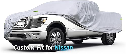 Ajuste personalizado para funda de automóvil Nissan, 7 capas de cubierta impermeable para todo tipo de clima, para exteriores, cubierta completa