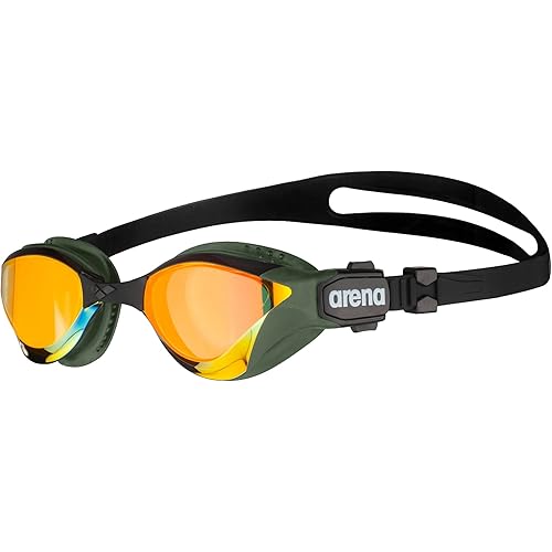 ARENA Unisex Adult Cobra Tri Swimming Goggles for Triathlon and Fitness Swipe Anti-Fog Wide Vision Mirror Lens