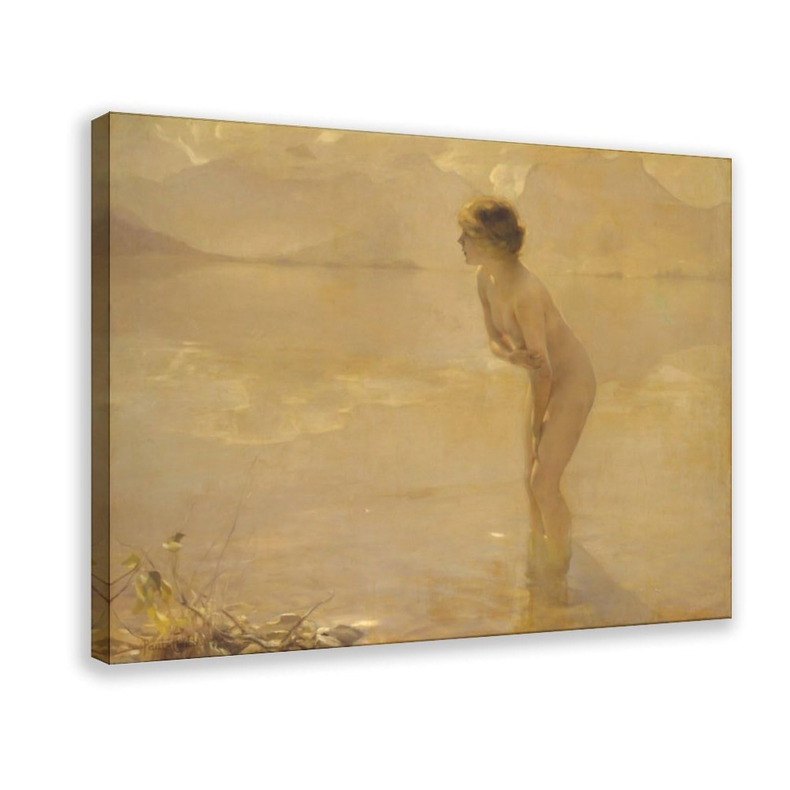 WCYB Paul Emile Chabas - September Morn Posters Prints Canvas Deco Paintings Wall Art Hangable Frame 8" L X 12" W