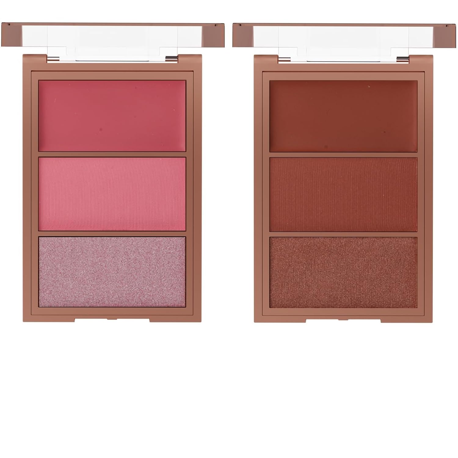 3-in-1 Cream Powder Blush Palette Matte Shimmer Cheek Makeup