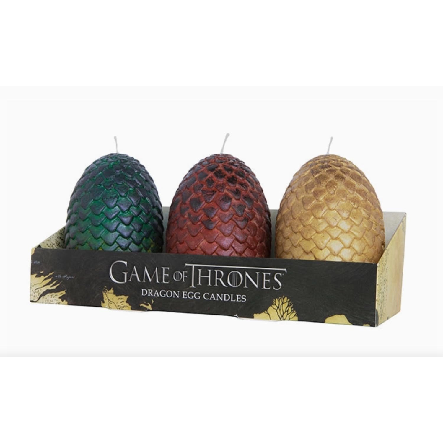 Game of Thrones: Sculpted Dragon Egg Candles: Set of 3