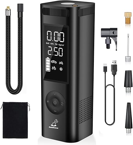 Inflador de neumáticos Compresor de aire portátil - 150PSI 4 veces más rápido inflador de neumáticos portátil para automóvil - Bomba de aire para